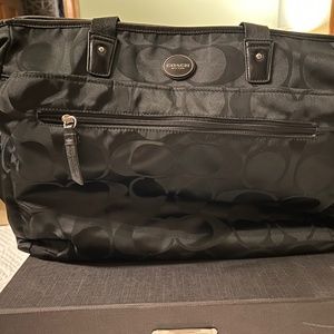 Black coach tote